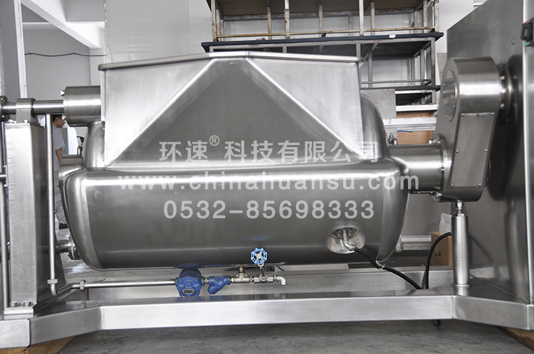 可傾斜式物料攪拌鍋，一鍵觸屏操作